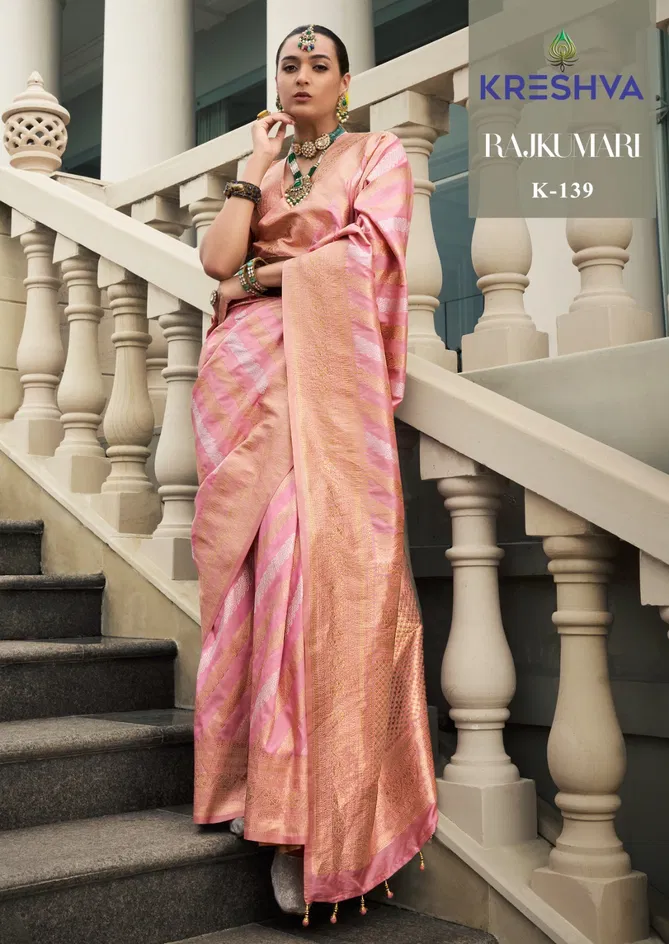 Rajkumari By Kreshva Banarasi Silk Occasion Wear Sarees Wholesale Online